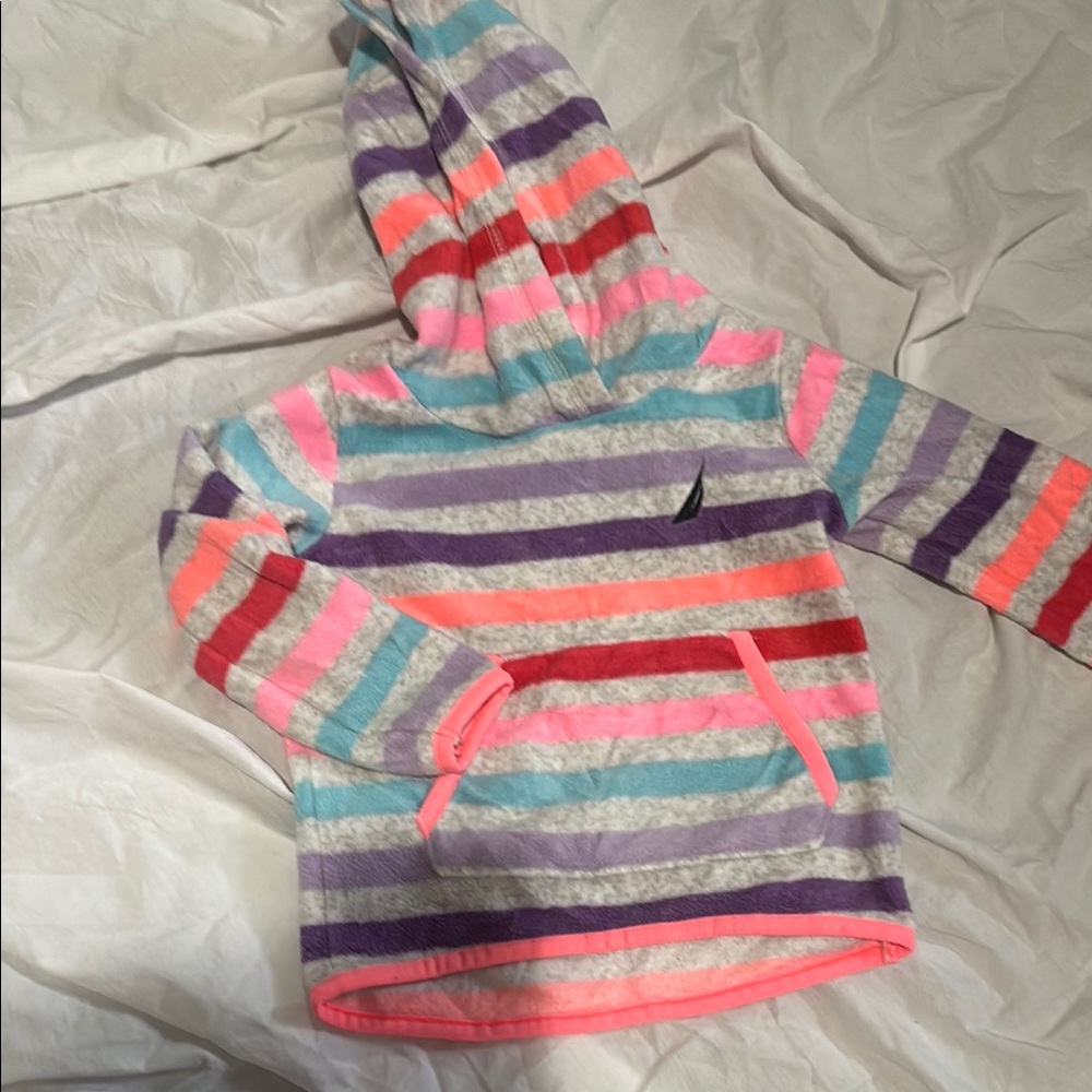 Nautica Pink and Purple Hooded Sweatshirt